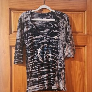 Affliction 3/4 sleeve top